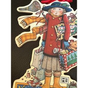 Mary‎ Englebright Christmas Girl Ornament Red Coat Scarf Gifts Bear ME Mark